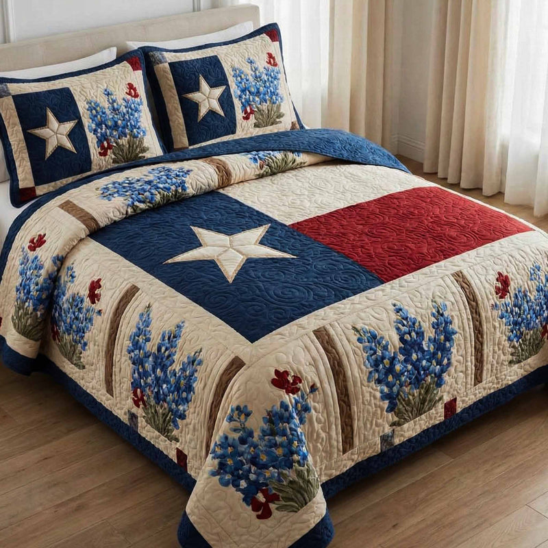 Americana Blue 3-Piece Bedding Set