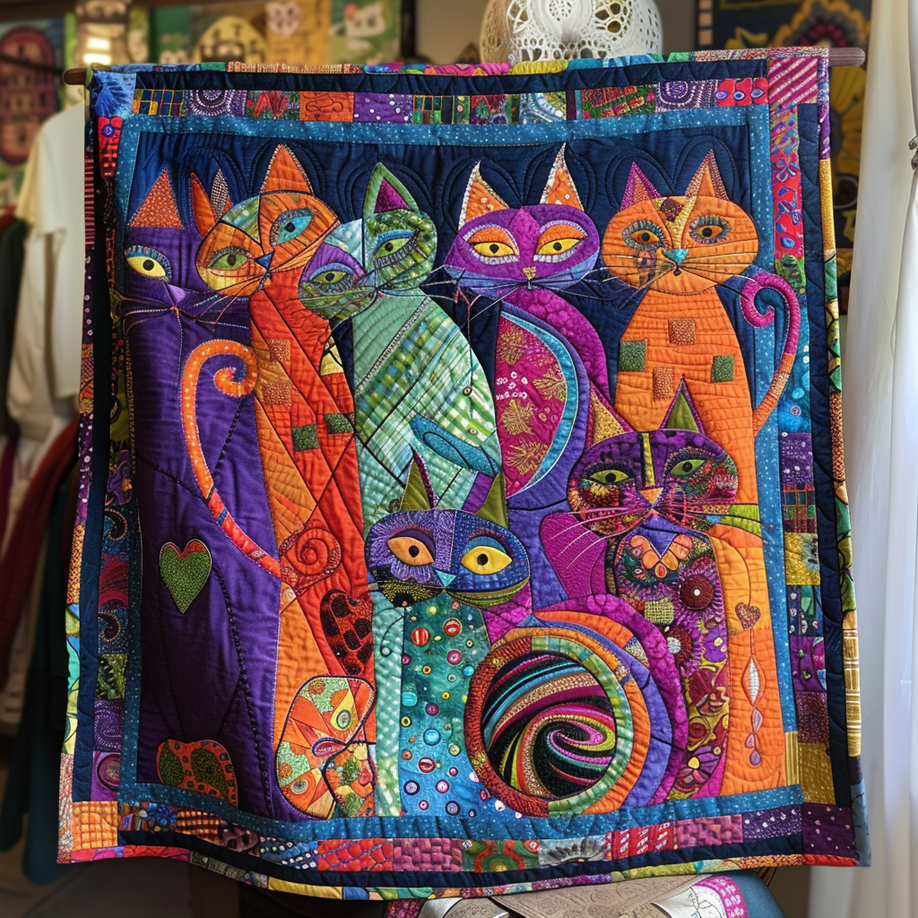 Artistic Feline Blanket