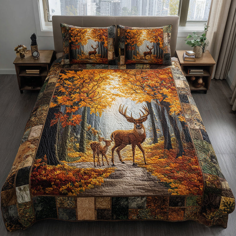 Autumn Deer Trail 3-Piece Bedding Set