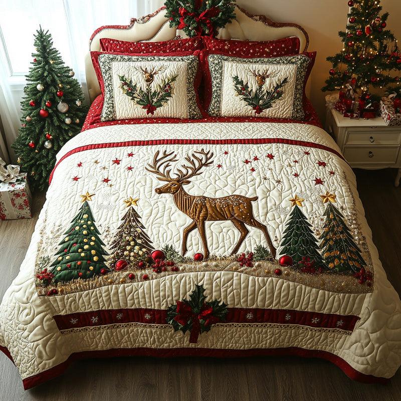 Evergreen Reindeer 3-Piece Bedding Set