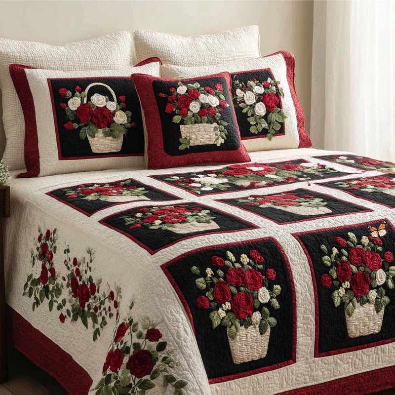 Petal Cascade 3-Piece Bedding Set