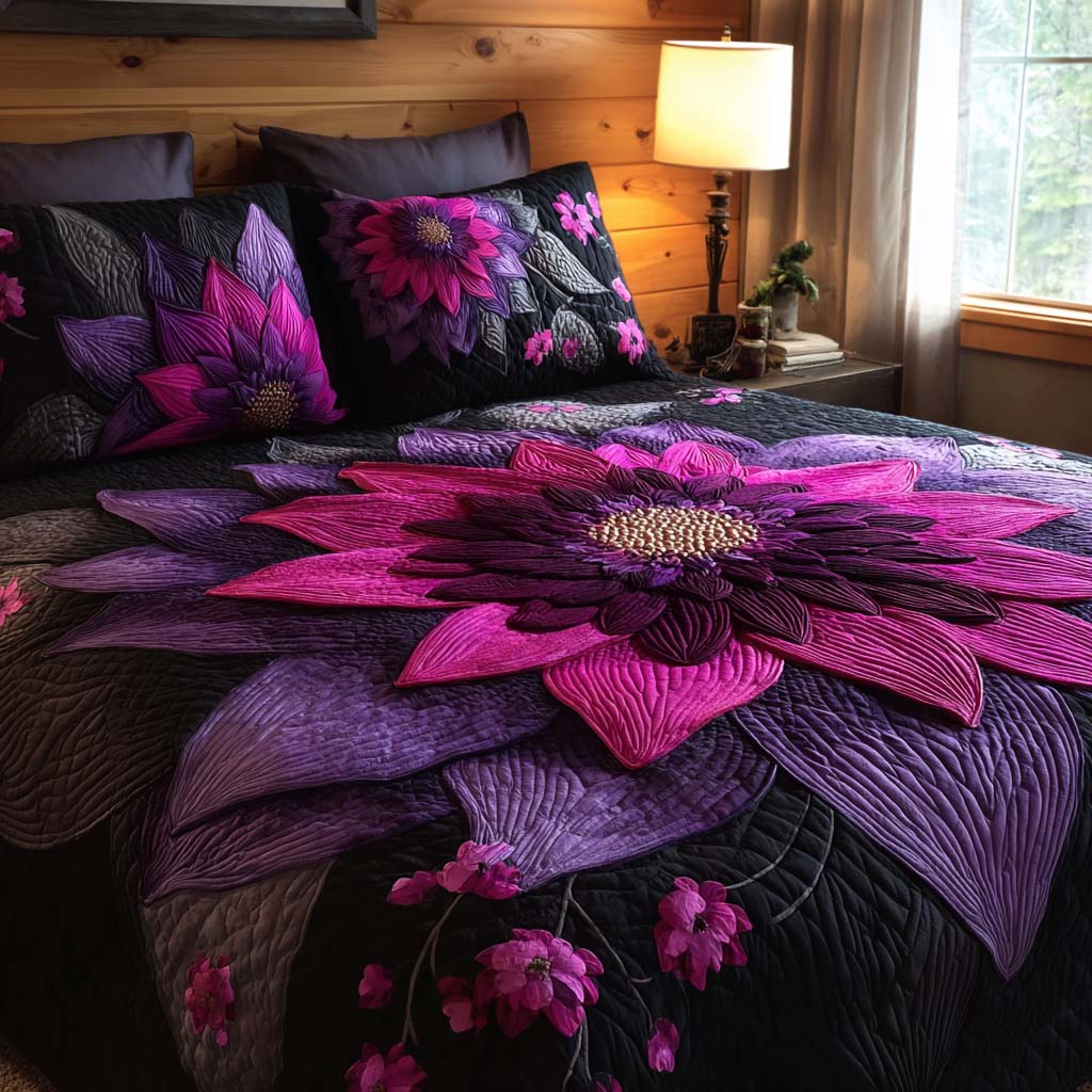 Petal Harmony 3-Piece Bedding Set