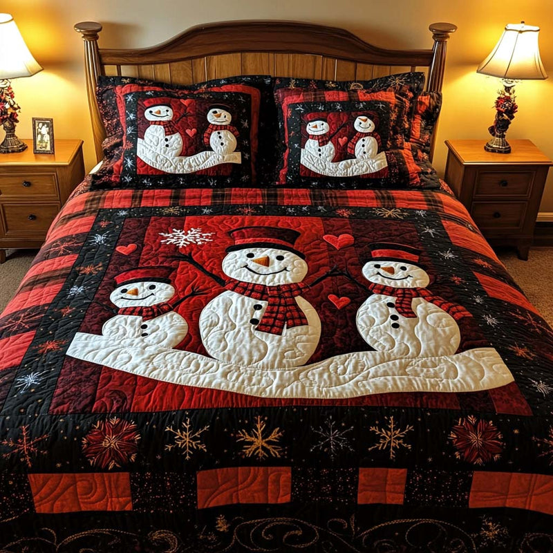 Snowman Family 3-Piece bedding Set