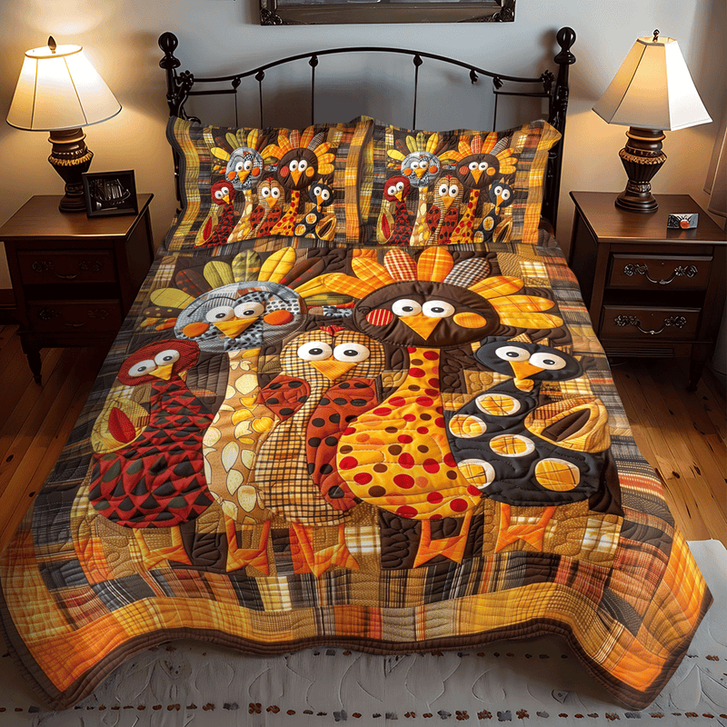 Thanksgiving Family 3-Piece Bedding Set