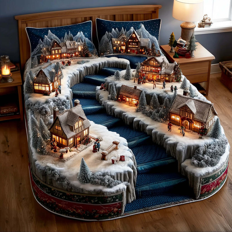 Wintertide Town 3-Piece Bedding Set